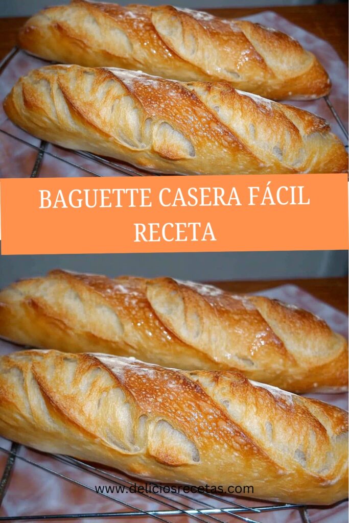 Baguette casera fácil pin