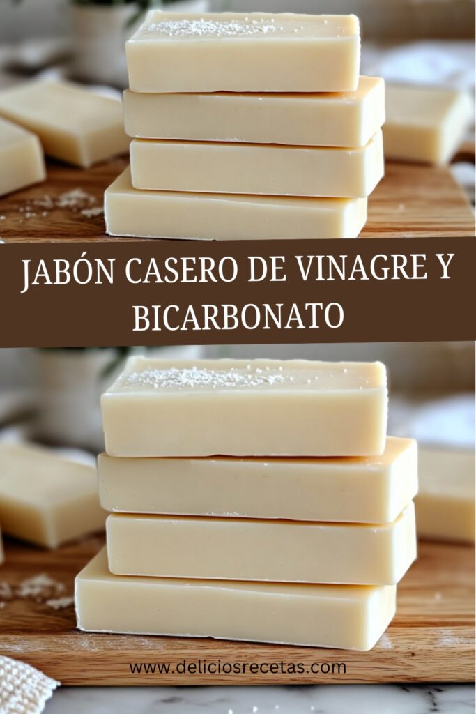 Jabón casero de vinagre y bicarbonato pin