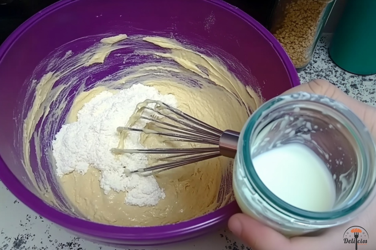 Panque de queso crema paso 4