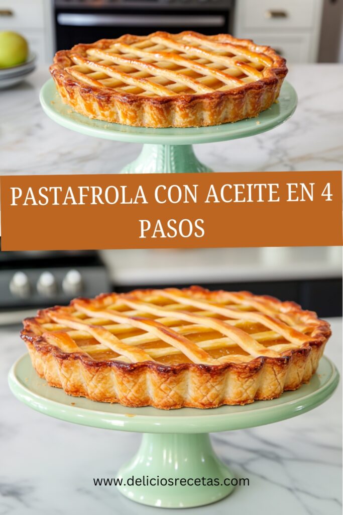 Pastafrola con aceite en 4 pasos pin