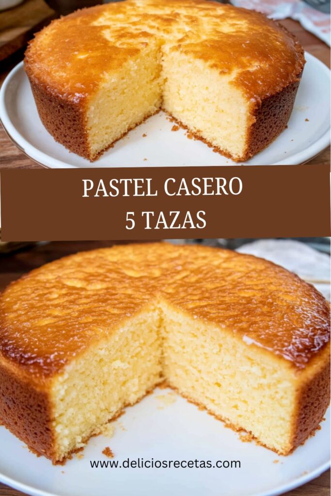 Pastel Casero 5 Tazas pin