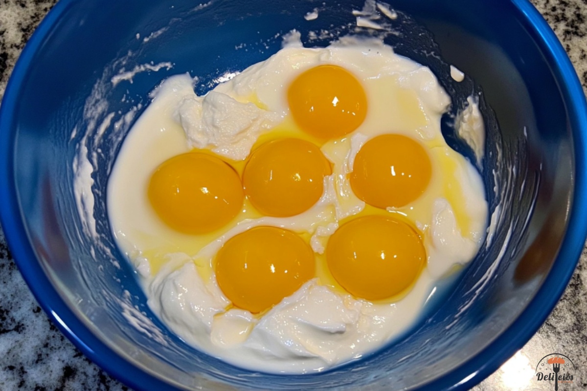 Pastel de Yogur Cremoso de 3 Ingredientes paso 1