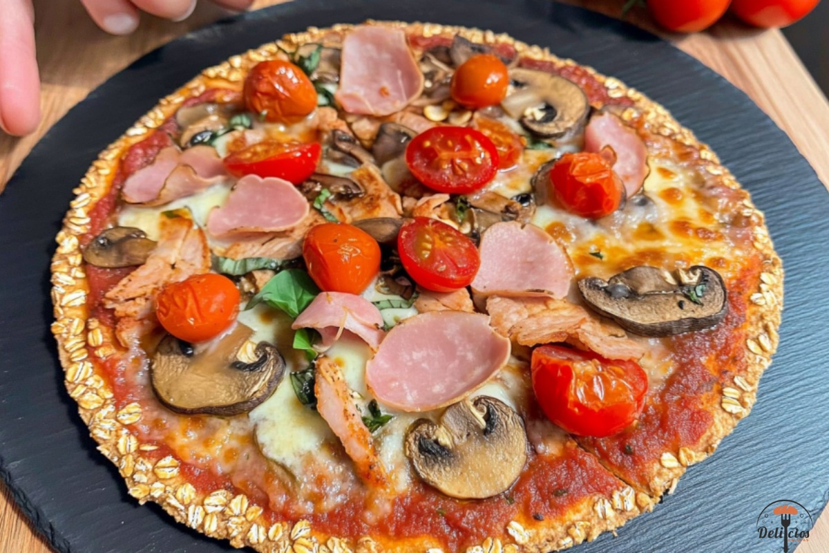 Pizza de Avena Saludable futo
