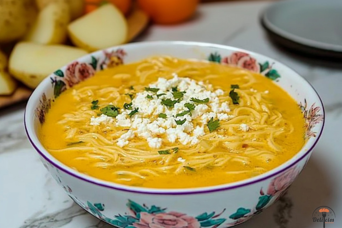 SOPA DE FIDEO CON QUESO futo