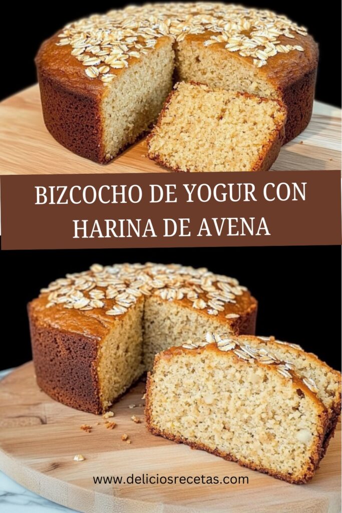 bizcocho de yogur con harina de avena pin