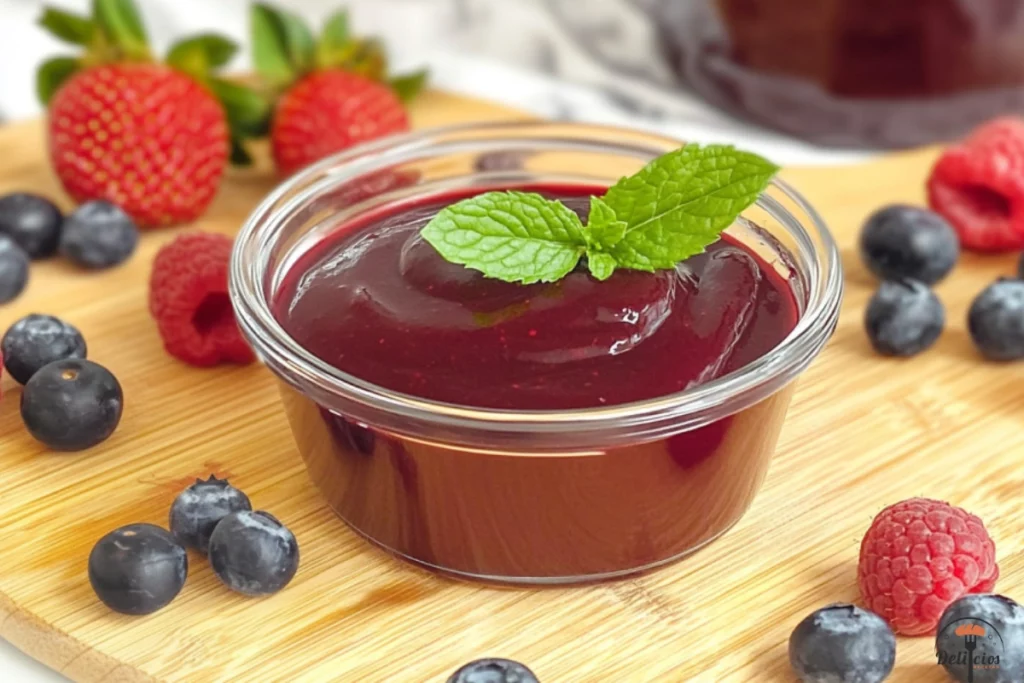 coulis de frutos rojos imagen